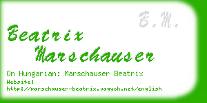 beatrix marschauser business card